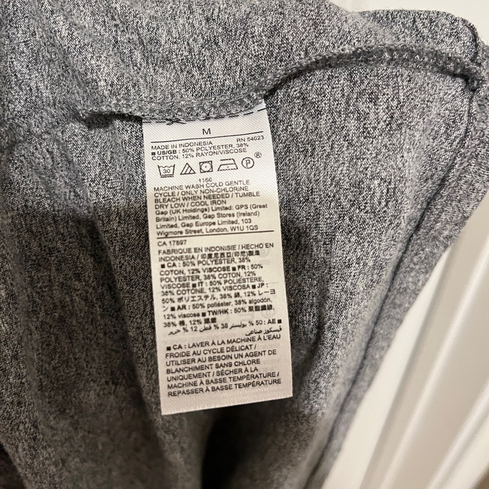 GAP Women's Charcoal T-shirt Dress - Picture 4 of 4